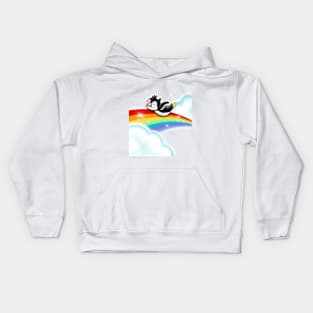 Riding the rainbow Kids Hoodie